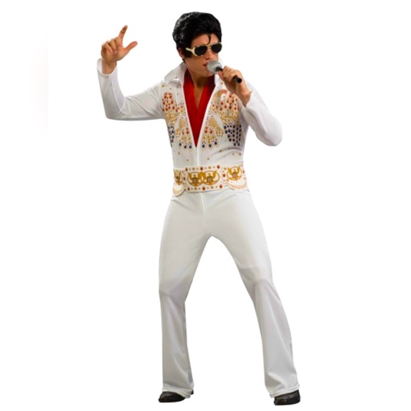 Rubie's Other - Elvis Presley costume jumpsuit scarf belt Size Medium adult